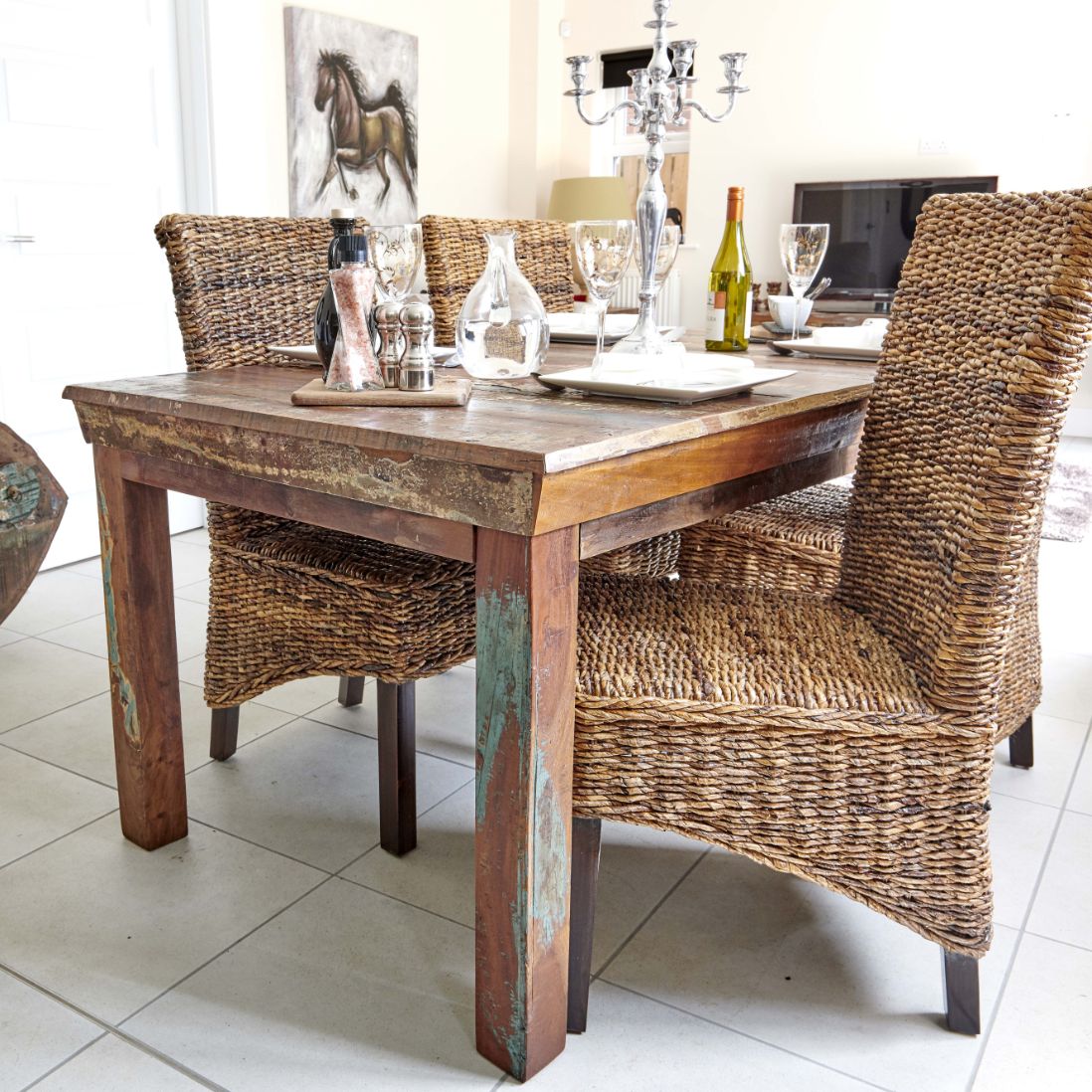 Wicker And Wood Dining Chairs : Shop wicker dining room chairs and ...