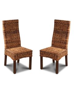 Set of 2 Salsa Rattan Dining Chairs