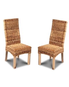 Set of 2 Rattan Salsa Dining Chairs