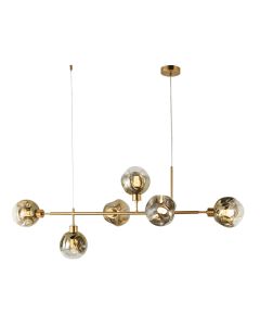 Brass and Gold Glass Ceilng Pendant Bar