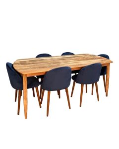 Scandi Mango 190cm DIning Table & 6 Zena Dining Chairs