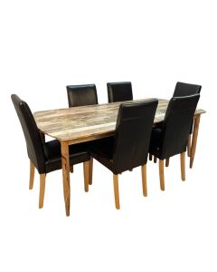 Scandi Mango 190cm Dining Table & 6 Barcelona Dining Chairs