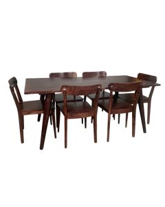 Vintage Mango 180cm Dining Table & 6 Vintage Mango DIning Chairs