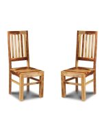 Set of 2 Light Cuba Dining Chairs