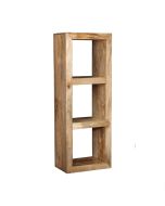 Light Mango Wood Triple Bookshelf