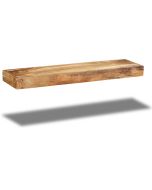 Light Mango Wood Medium Floating Shelf