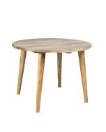 Light Vintage Mango 100cm Round Dining Table - Due 4th December