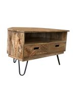 Light Vintage 85cm Corner TV Unit - In Stock